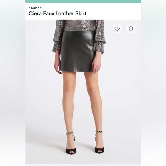 Z Supply Dresses & Skirts - Z Supply Ciera Faux Leather Skirt in Black